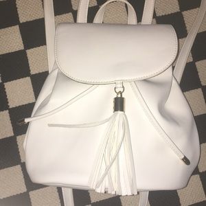 White mini backpack